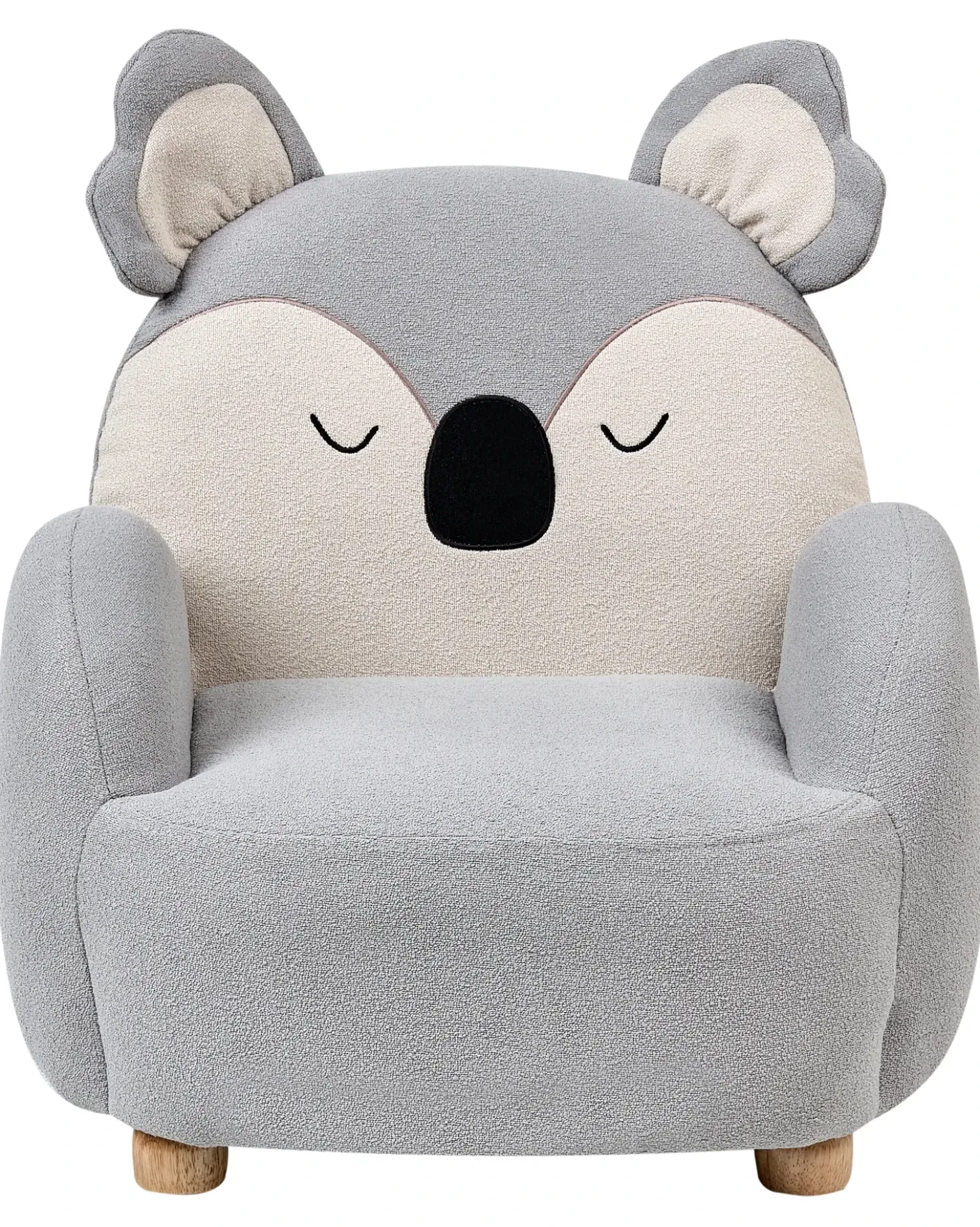 Poltrona per Bambini Koala HERVIK Tessuto Grigio