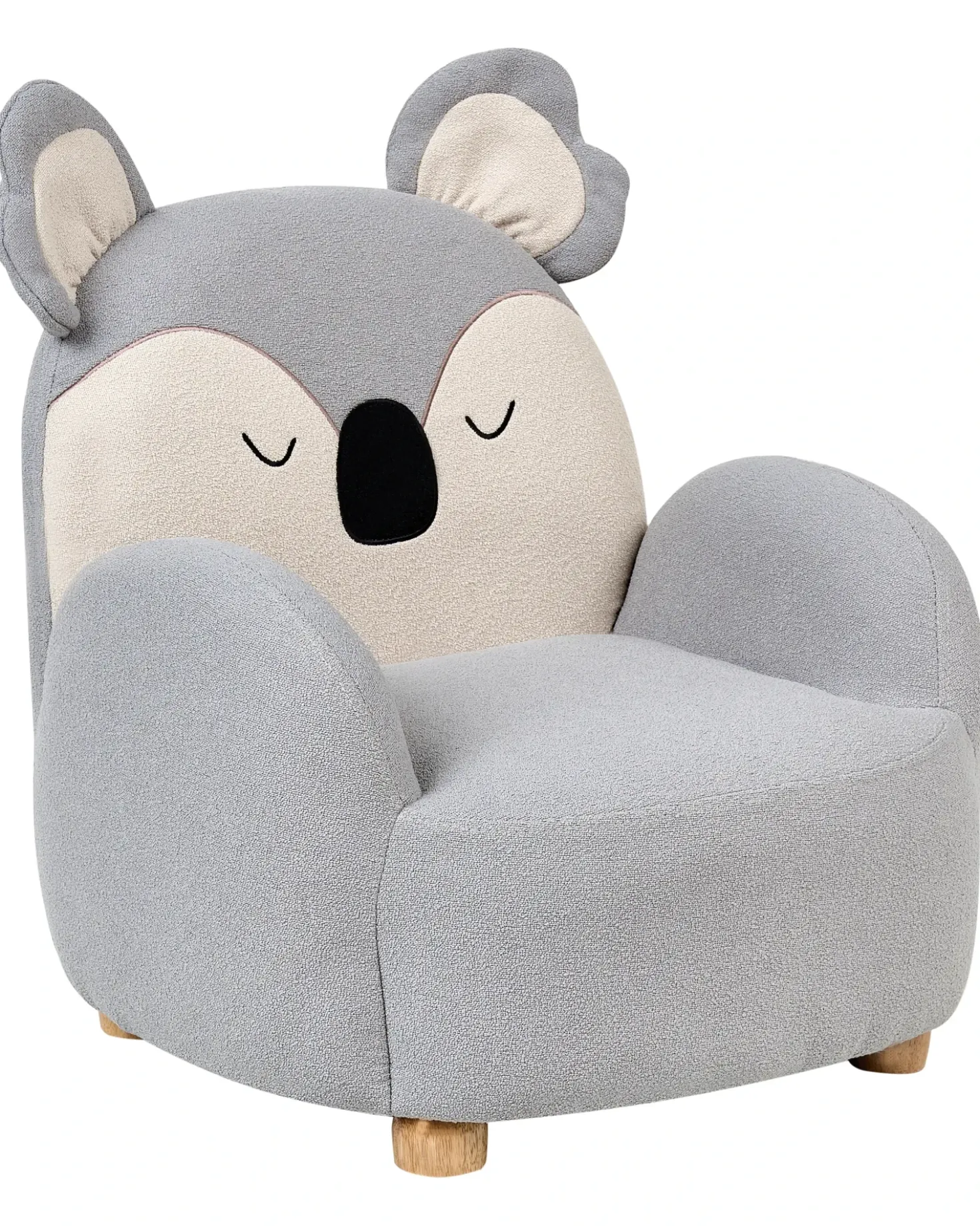 Poltrona per Bambini Koala HERVIK Tessuto Grigio