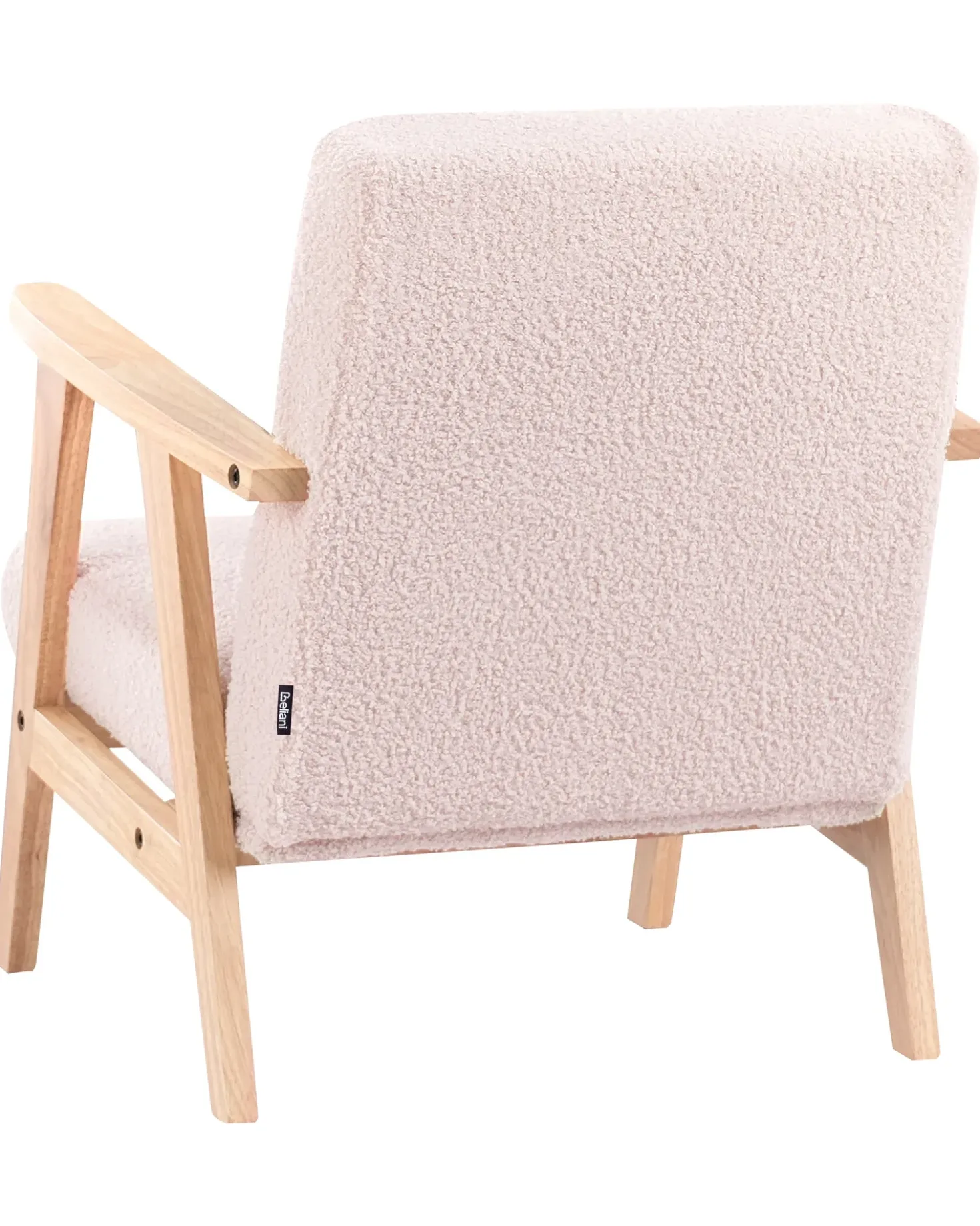 Poltrona per Bambini LINDE Bouclé Rosa pastello