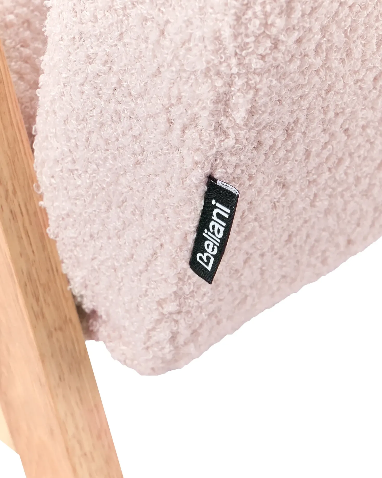 Poltrona per Bambini LINDE Bouclé Rosa pastello