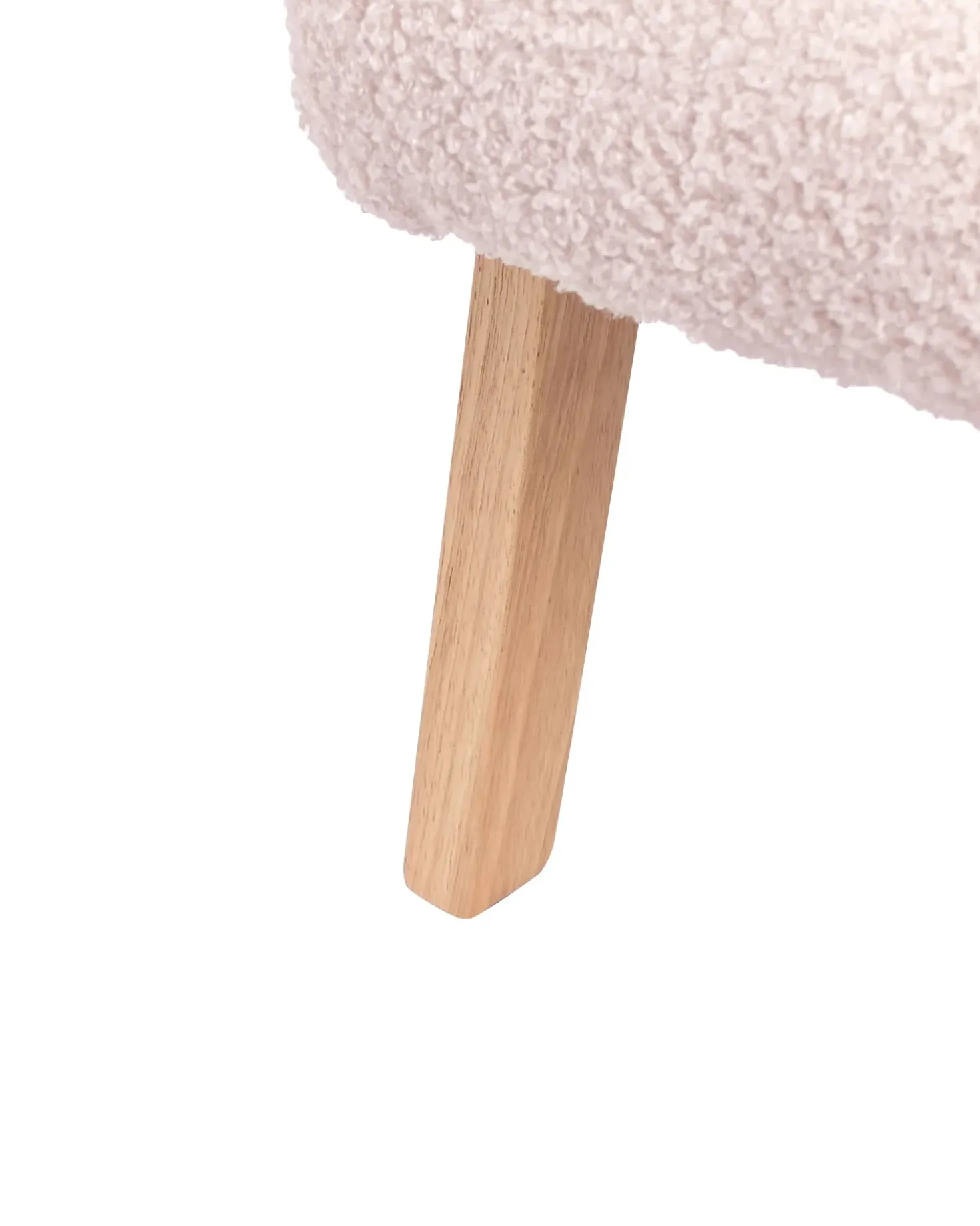 Poltrona per Bambini LINDE Bouclé Rosa pastello