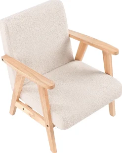 Poltrona per Bambini LINDE Bouclé Beige chiaro