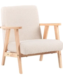 Poltrona per Bambini LINDE Bouclé Beige chiaro
