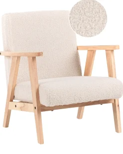 Poltrona per Bambini LINDE Bouclé Beige chiaro