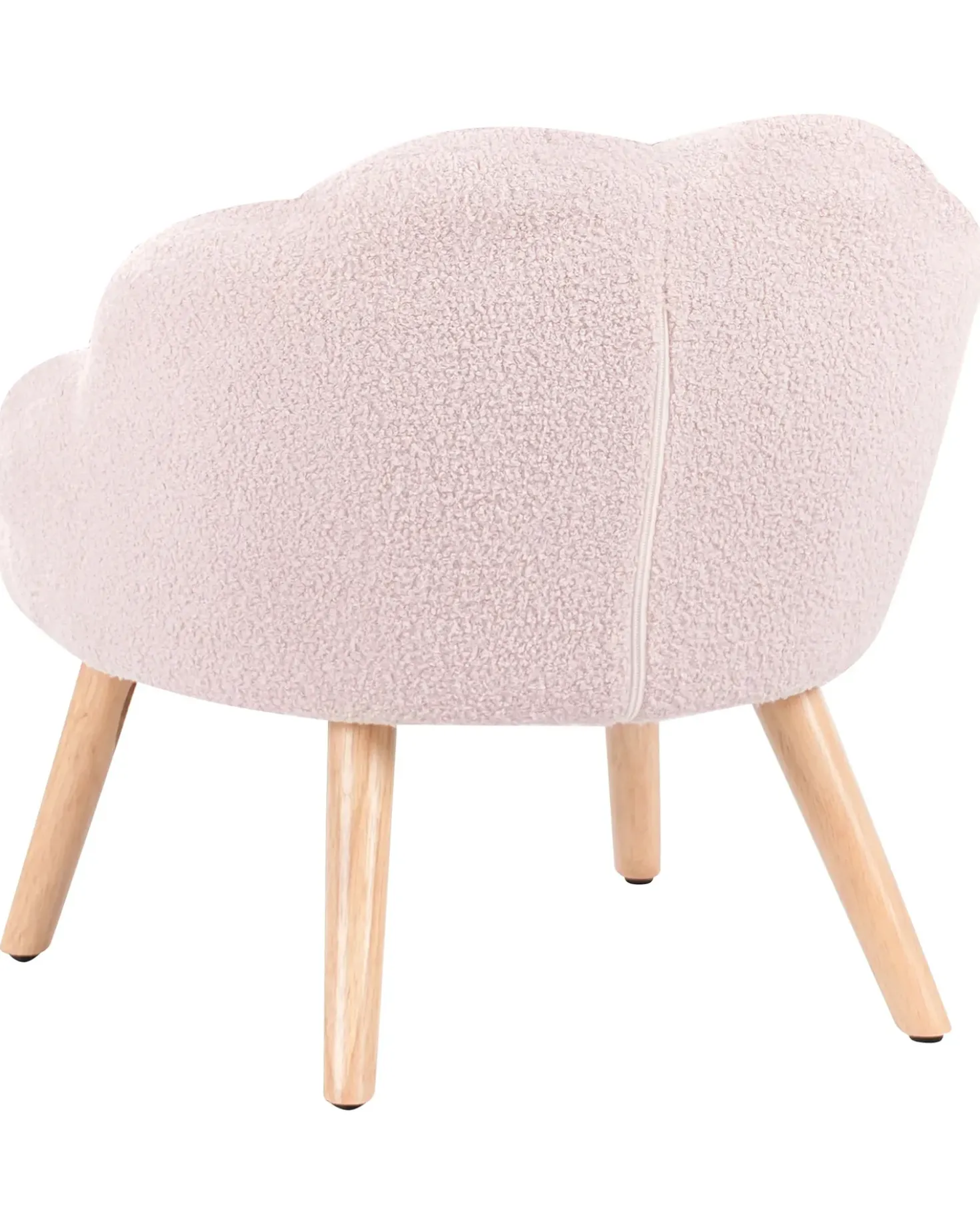 Poltrona per Bambini MILAND Bouclé Rosa pastello