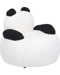 Poltrona per Bambini Panda VIBY Bouclé Bianco