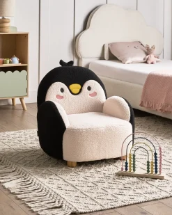 Poltrona per Bambini Pinguino FYN Bouclé Nero