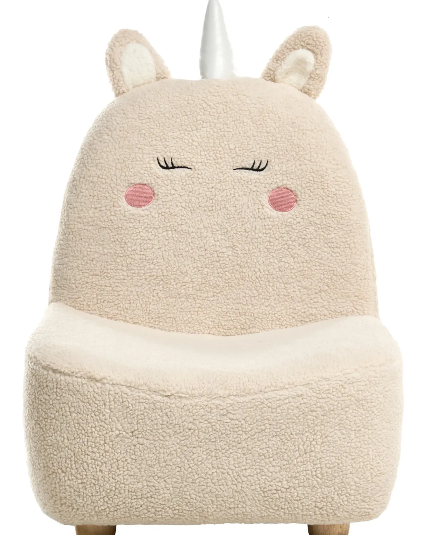 Poltrona per Bambini Unicorno LULEA Bouclé Beige chiaro