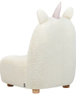 Poltrona per Bambini Unicorno LULEA Bouclé Bianco sporco