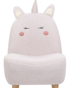 Poltrona per Bambini Unicorno LULEA Bouclé Rosa pastello