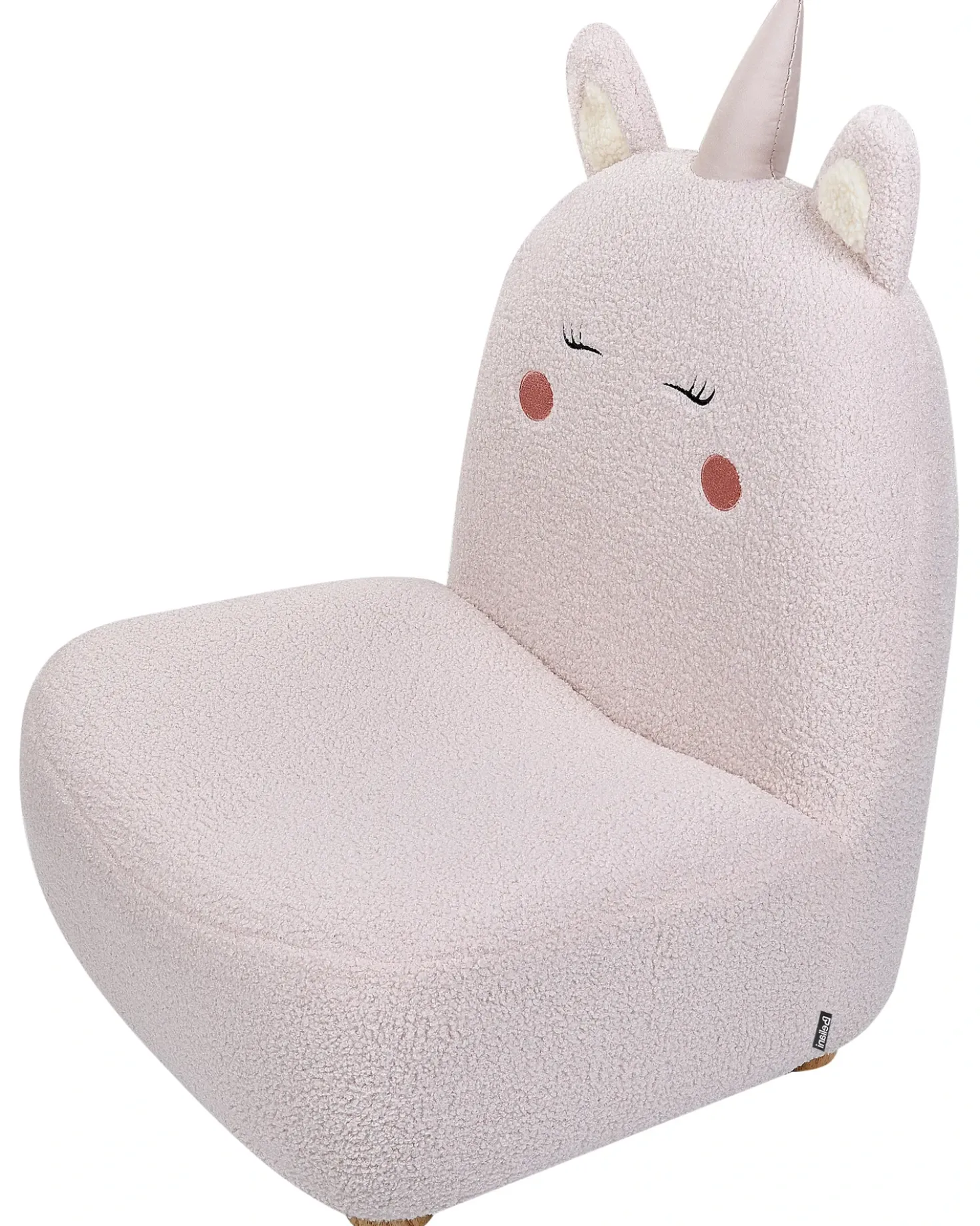 Poltrona per Bambini Unicorno LULEA Bouclé Rosa pastello