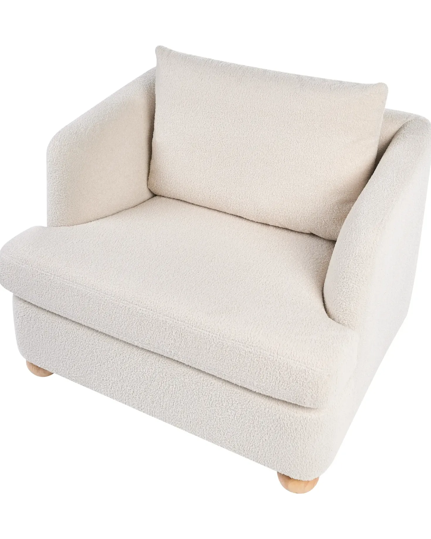 Poltrona RATTVIK Bouclé Bianco sporco