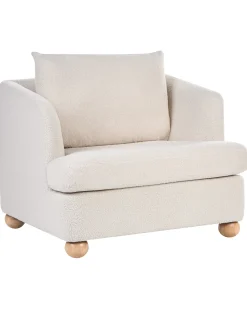 Poltrona RATTVIK Bouclé Bianco sporco