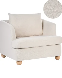 Poltrona RATTVIK Bouclé Bianco sporco