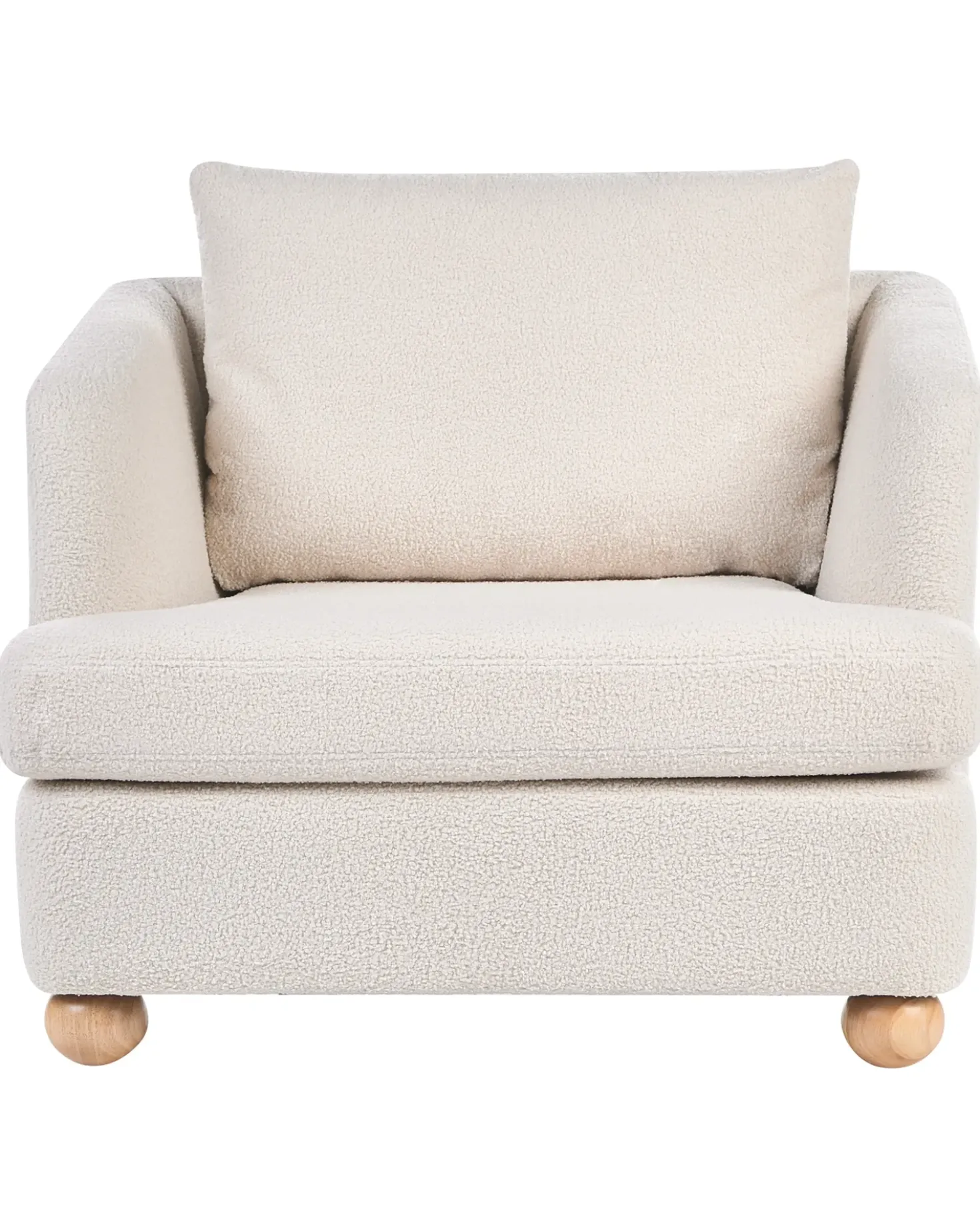 Poltrona RATTVIK Bouclé Bianco sporco