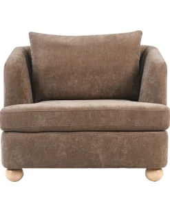 Poltrona RATTVIK Ciniglia Marrone