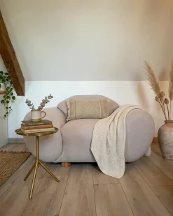 Poltrona RINGEL con cuscini Tessuto Beige chiaro