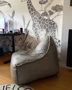 Poltrona sacco 200 L DROP 63 cm 75 cm Grigio chiaro