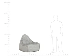Poltrona sacco 200 L DROP 63 cm 75 cm Grigio chiaro