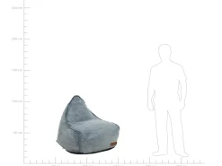 Poltrona sacco 200 L DROP 63 cm 75 cm Azzurro