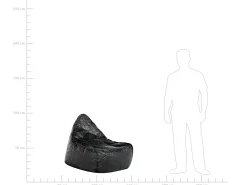 Poltrona sacco 200 L DROP 63 cm 75 cm Nero