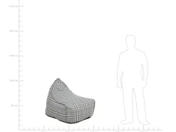 Poltrona sacco 200 L DROP LINEN 63 cm 75 cm Grigio