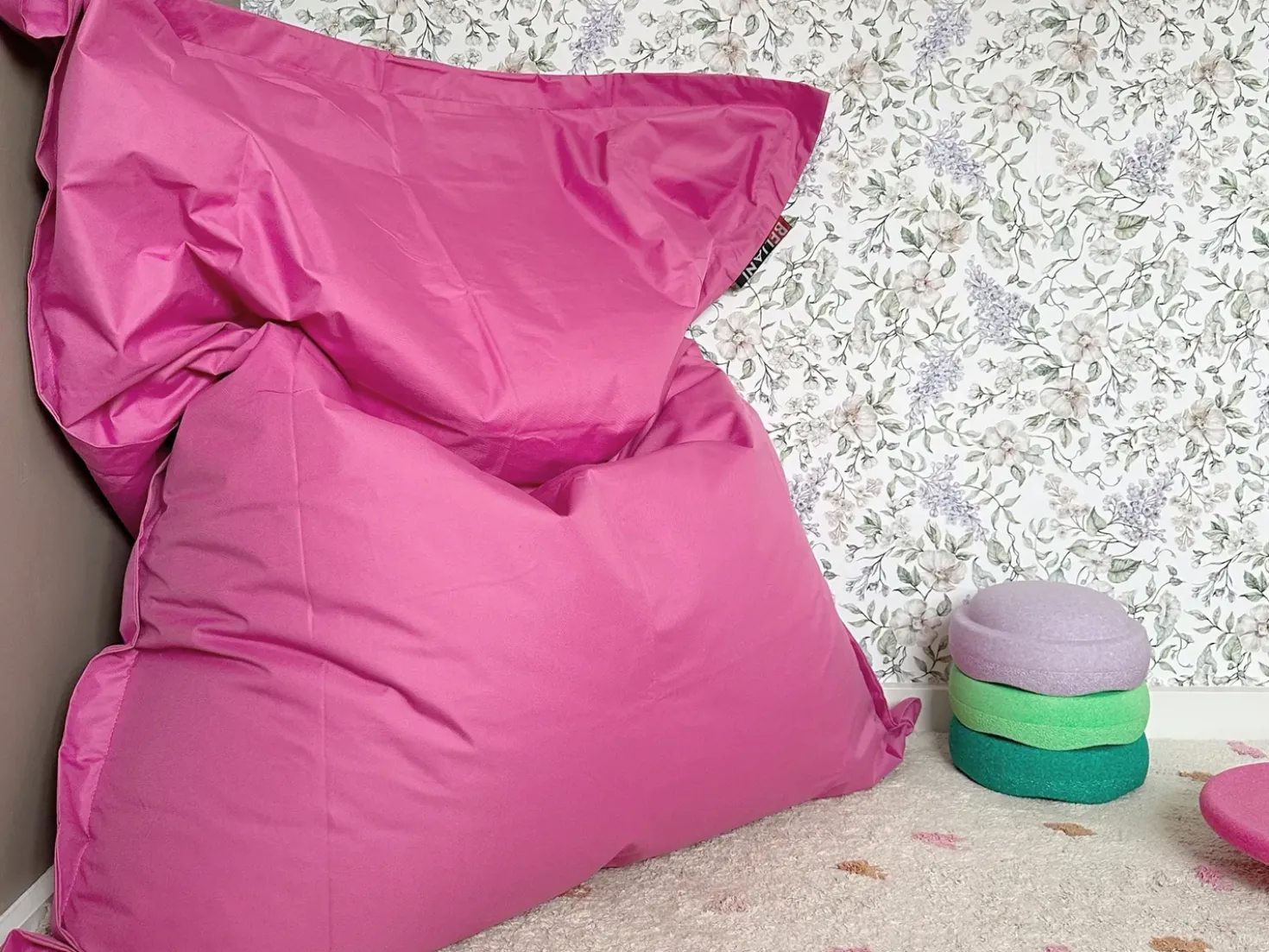 Poltrona sacco 300 L FUZZY 140 cm 180 cm Fucsia