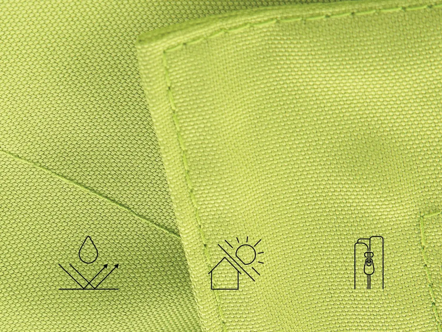 Poltrona sacco 300 L FUZZY 140 cm 180 cm Verde lime