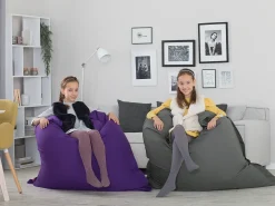 Poltrona sacco 300 L FUZZY 140 cm 180 cm Viola