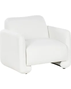 Poltrona SALAND Tessuto Bianco