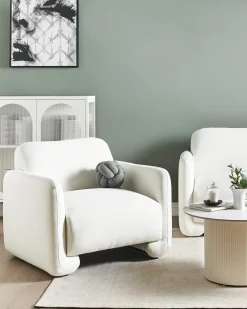 Poltrona SALAND Tessuto Bianco