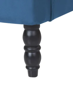Poltrona SANDSET con poggiapiedi Velluto Blu scuro
