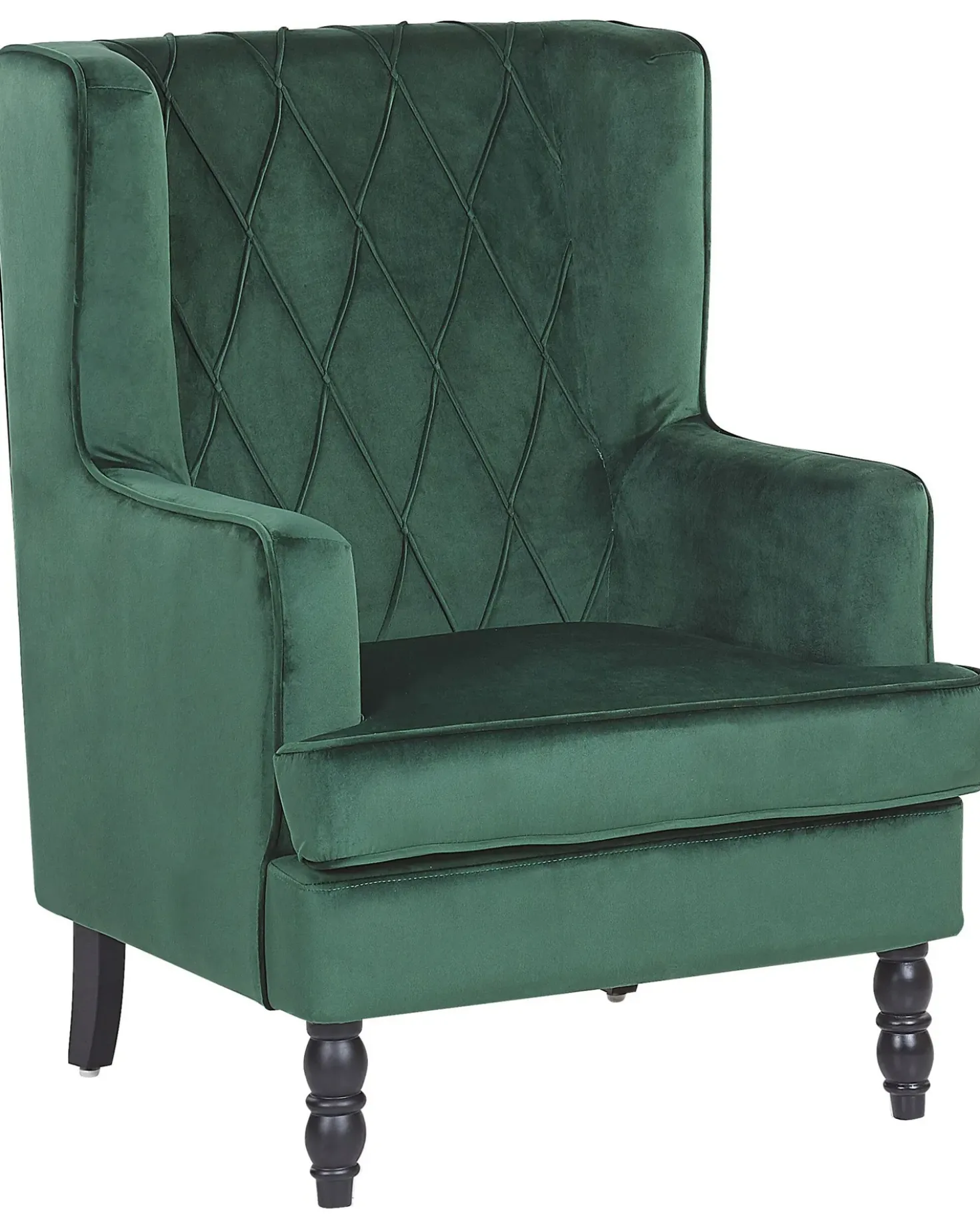 Poltrona SANDSET con poggiapiedi Velluto Verde scuro