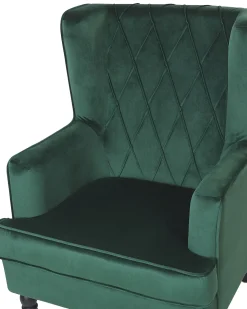 Poltrona SANDSET con poggiapiedi Velluto Verde scuro