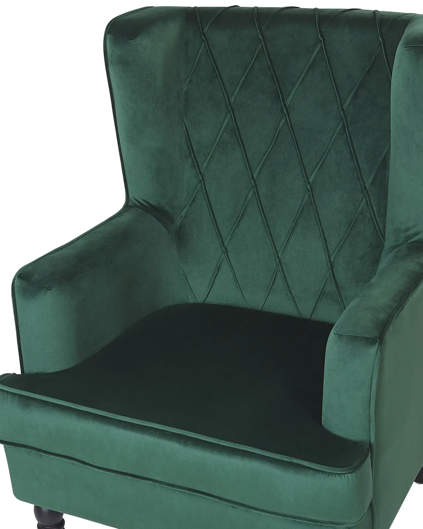 Poltrona SANDSET con poggiapiedi Velluto Verde scuro