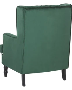 Poltrona SANDSET con poggiapiedi Velluto Verde scuro