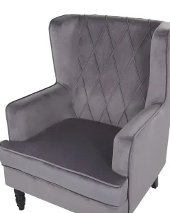 Poltrona SANDSET Velluto Grigio