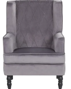 Poltrona SANDSET Velluto Grigio