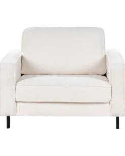 Poltrona SAVALEN Bouclé Bianco