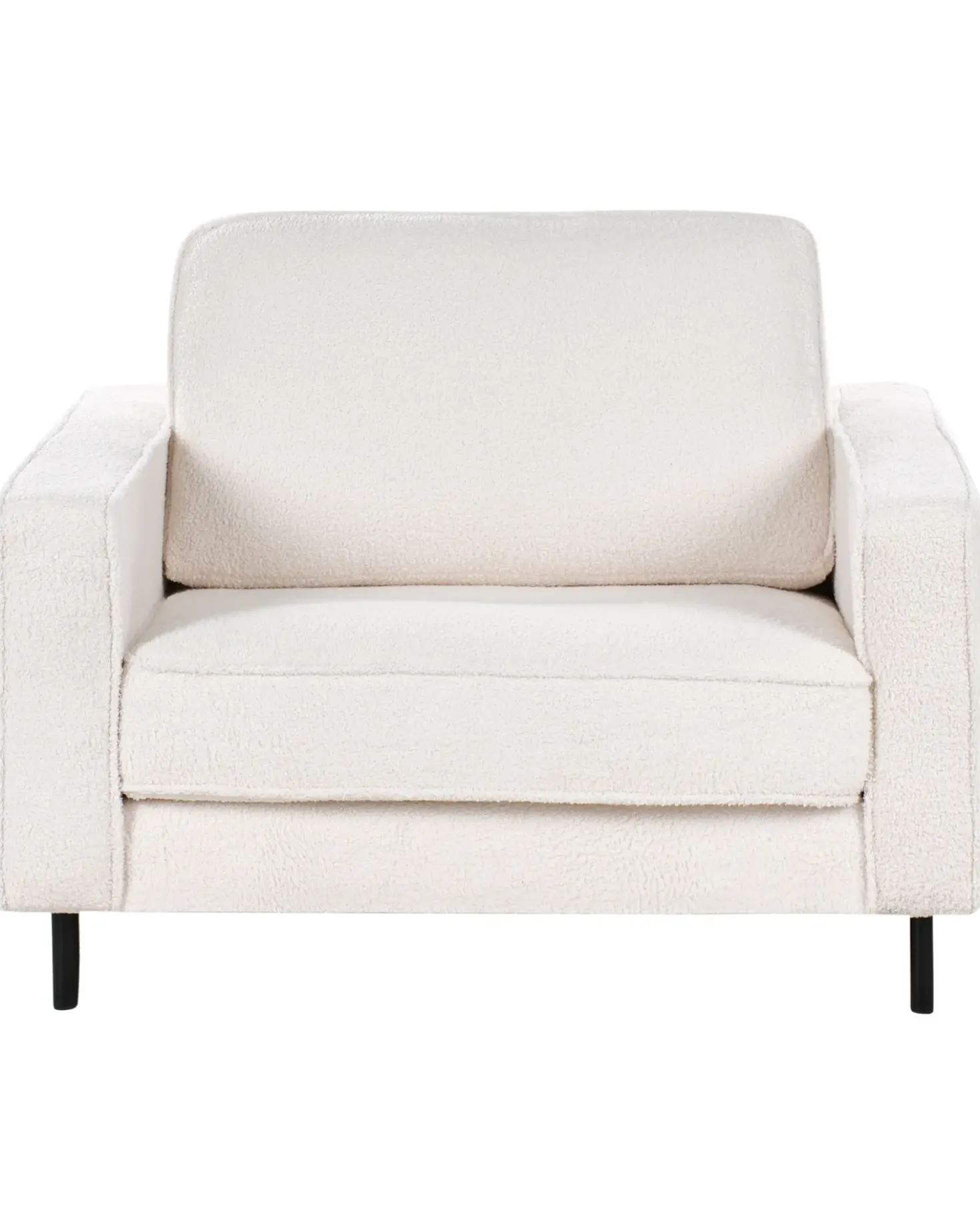 Poltrona SAVALEN Bouclé Bianco