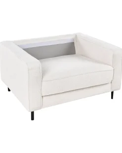 Poltrona SAVALEN Bouclé Bianco