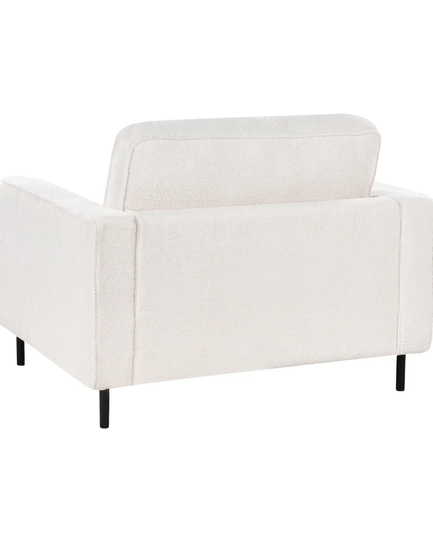 Poltrona SAVALEN Bouclé Bianco