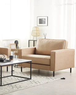 Poltrona SAVALEN Pelle sintetica Beige