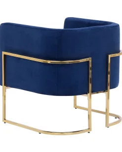 Poltrona SIRKKA Velluto Blu scuro
