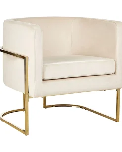 Poltrona SIRKKA Velluto Beige chiaro