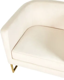 Poltrona SIRKKA Velluto Beige chiaro