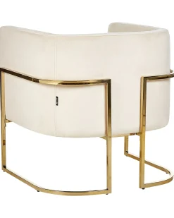 Poltrona SIRKKA Velluto Beige chiaro