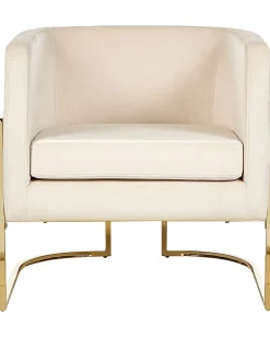 Poltrona SIRKKA Velluto Beige chiaro