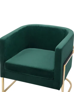 Poltrona SIRKKA Velluto Verde scuro