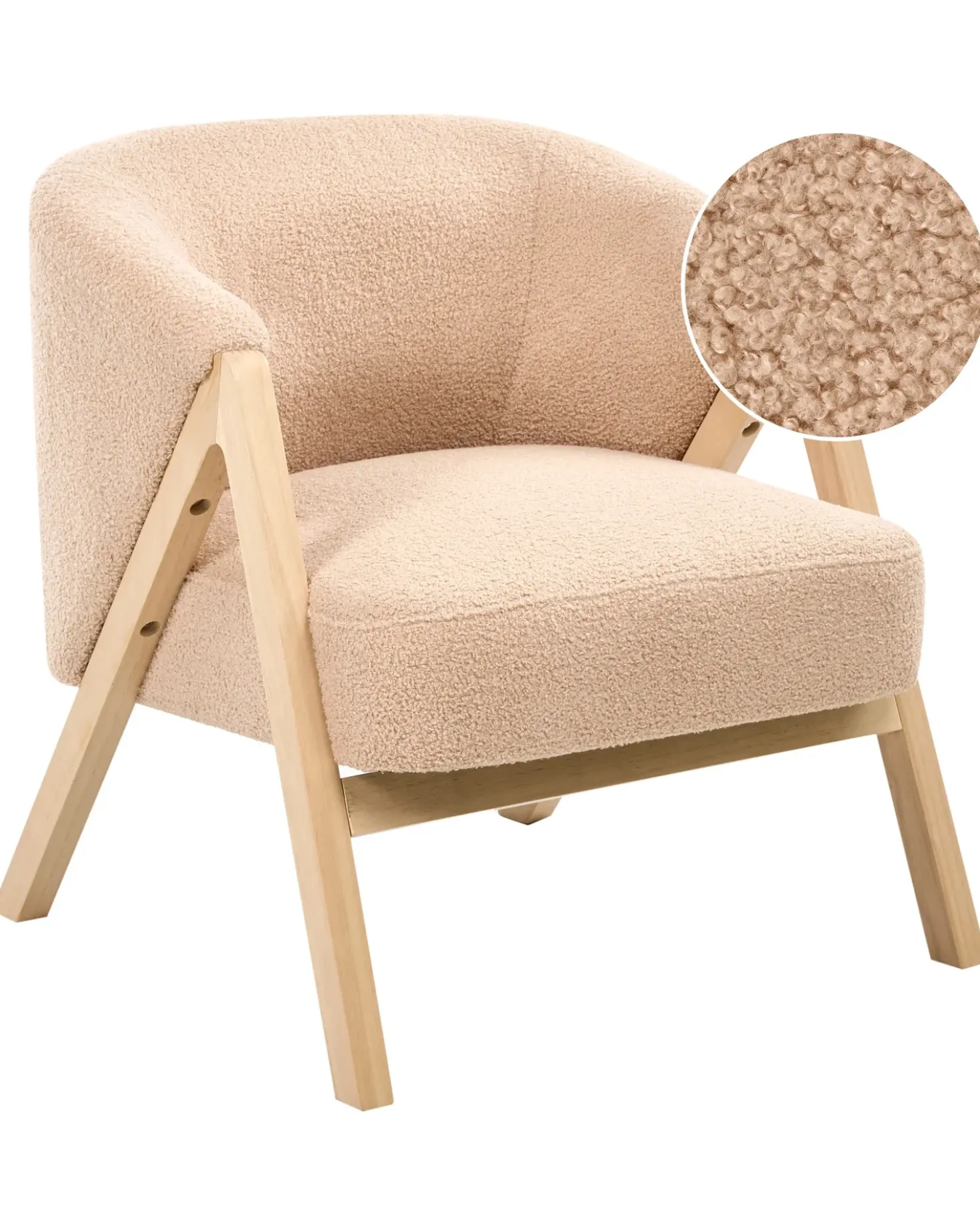 Poltrona SKEI Bouclé Beige